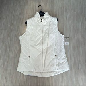 NWT G.H. Bass & Co. White Quilted Vest